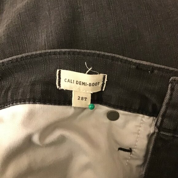 Madewell Black Gray Cali-Demi Boots Jeans Size 28T - Picture 8 of 9